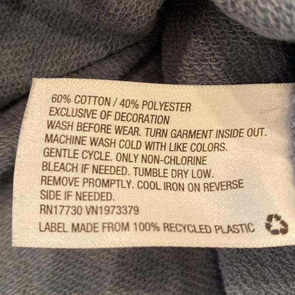 Art Class Hoodie L (12/14) light blue/gray heathered hooded colorblock - Picture 4 of 5